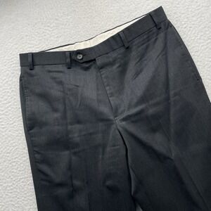 Brooks Brothers Dress Pants Mens 35x32 Madison Fit Wool Charcoal Gray Flat Front